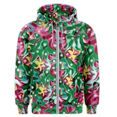 Floral-diamonte Men s Zipper Hoodie