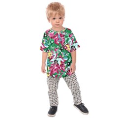 Floral-diamonte Kids  Raglan Tee