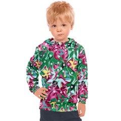 Floral-diamonte Kids  Hooded Pullover