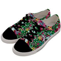 Floral-diamonte Men s Low Top Canvas Sneakers