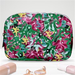 Floral-diamonte Make Up Pouch (Small)