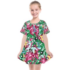 Floral-diamonte Kids  Smock Dress