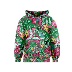 Floral-diamonte Kids  Pullover Hoodie