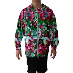 Floral-diamonte Kids  Hooded Windbreaker