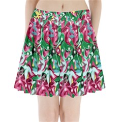 Floral-diamonte Pleated Mini Skirt by PollyParadise