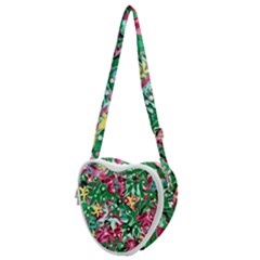 Floral-diamonte Heart Shoulder Bag by PollyParadise