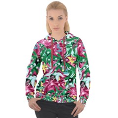 Floral-diamonte Women s Overhead Hoodie