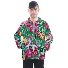 Floral-diamonte Men s Half Zip Pullover