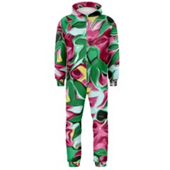 Floral-abstract Hooded Jumpsuit (men) 