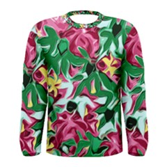 Floral-abstract Men s Long Sleeve Tee