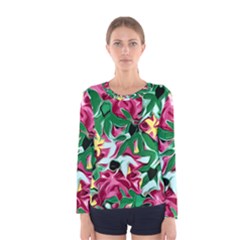 Floral-abstract Women s Long Sleeve Tee