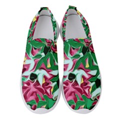 Floral-abstract Women s Slip On Sneakers by PollyParadise