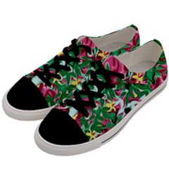 Floral-abstract Men s Low Top Canvas Sneakers by PollyParadise