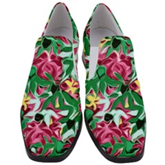 Floral-abstract Women Slip On Heel Loafers by PollyParadise