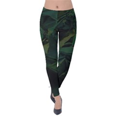 Sea Green Velvet Leggings