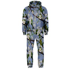 Pear Branch With Flowers Hooded Jumpsuit (men)  by SychEva