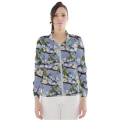 Pear Branch With Flowers Women s Windbreaker by SychEva