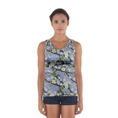 Pear Branch With Flowers Sport Tank Top  by SychEva