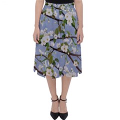 Pear Branch With Flowers Classic Midi Skirt by SychEva