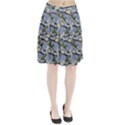 Pear Branch With Flowers Pleated Skirt View1