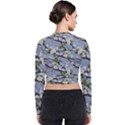 Pear Branch With Flowers Long Sleeve Zip Up Bomber Jacket View2