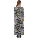 Pear Branch With Flowers Button Up Boho Maxi Dress View2