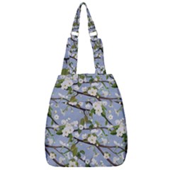 Pear Branch With Flowers Center Zip Backpack by SychEva