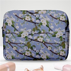 Pear Branch With Flowers Make Up Pouch (large) by SychEva