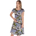 Pear Branch With Flowers Classic Short Sleeve Dress View1