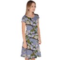 Pear Branch With Flowers Classic Short Sleeve Dress View3