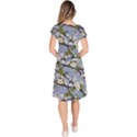 Pear Branch With Flowers Classic Short Sleeve Dress View4