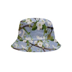 Pear Branch With Flowers Inside Out Bucket Hat (kids) by SychEva