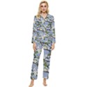 Pear Branch With Flowers Womens  Long Sleeve Pajamas Set View1