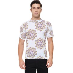 Flowers Pattern Men s Short Sleeve Rash Guard