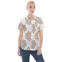 Flowers Pattern Women s Short Sleeve Pocket Shirt View1