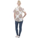 Flowers Pattern Women s Short Sleeve Pocket Shirt View2