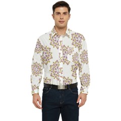 Flowers Pattern Men s Long Sleeve Pocket Shirt  by UniqueThings