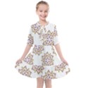 Flowers Pattern Kids  All Frills Chiffon Dress View1