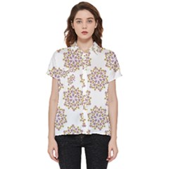 Flowers Pattern Short Sleeve Pocket Shirt by UniqueThings