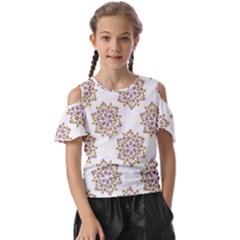 Flowers Pattern Kids  Butterfly Cutout Tee by UniqueThings