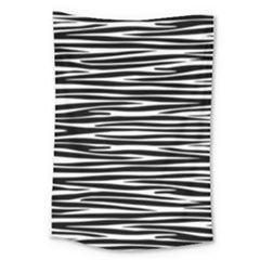 Zebra Stripes, Black And White Asymmetric Lines, Wildlife Pattern Large Tapestry by Casemiro