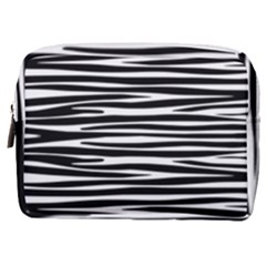 Zebra Stripes, Black And White Asymmetric Lines, Wildlife Pattern Make Up Pouch (medium) by Casemiro