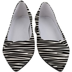 Zebra Stripes, Black And White Asymmetric Lines, Wildlife Pattern Women s Block Heels  by Casemiro