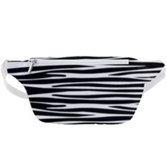 Zebra Stripes, Black And White Asymmetric Lines, Wildlife Pattern Waist Bag  by Casemiro