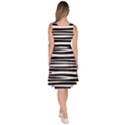 Zebra stripes, black and white asymmetric lines, wildlife pattern Knee Length Skater Dress With Pockets View4