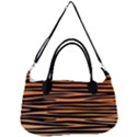 Tiger stripes, black and orange, asymmetric lines, wildlife pattern Removal Strap Handbag View2