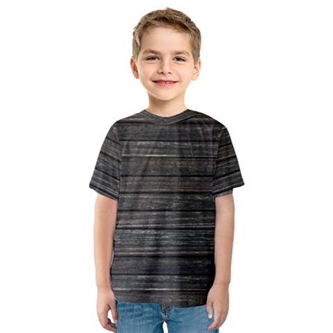 Wooden Linear Geometric Design Kids  Sport Mesh Tee by dflcprintsclothing