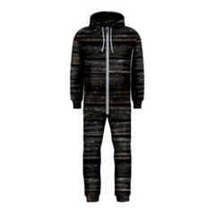 Wooden Linear Geometric Design Hooded Jumpsuit (kids) by dflcprintsclothing