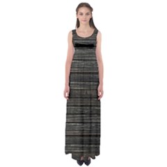 Wooden Linear Geometric Design Empire Waist Maxi Dress