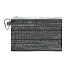 Wooden Linear Geometric Design Canvas Cosmetic Bag (large)